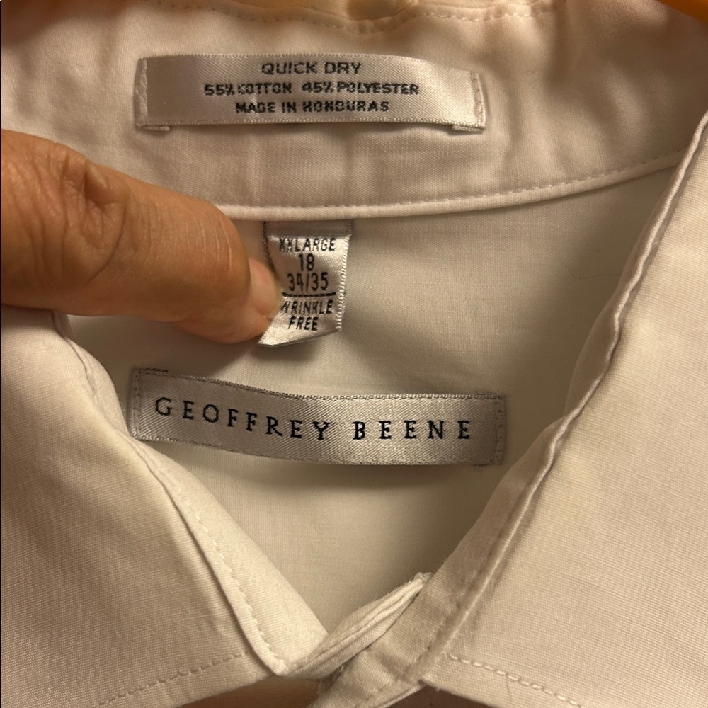 Geoffrey Beene Quick Dry White Shirt